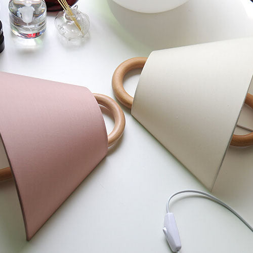 Wood Wall Sconce for Bedroom | Pleated Semi-Circle Shade Modern Lighting | Lologe