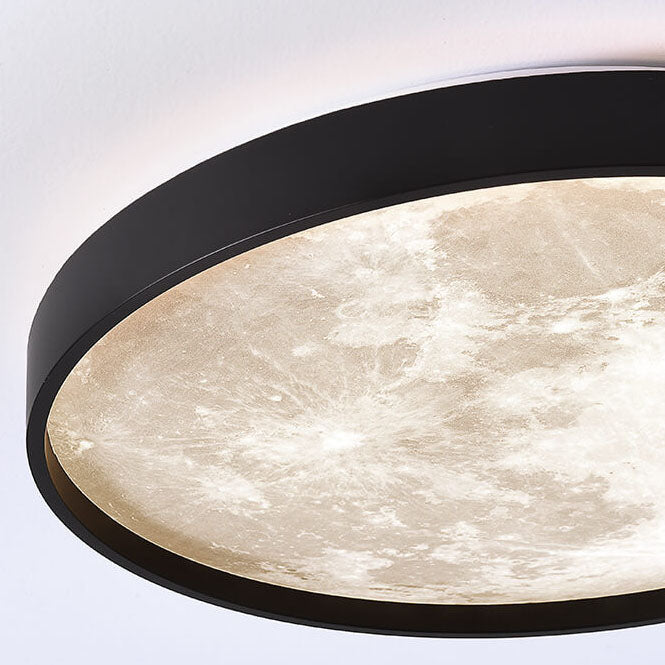 LED Flush Mount Ceiling Light | Bedroom | Moon Design | 3 Colour Modes | Lologe