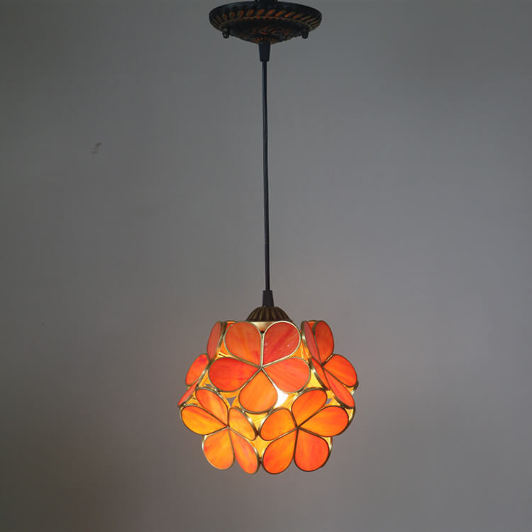 Stained Glass Pendant Light | Dining Room | Tiffany Metal 1-Light | Lologe