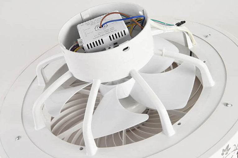 LED Flush Mount Ceiling Fan Light | Wood Nordic Style | Lologe