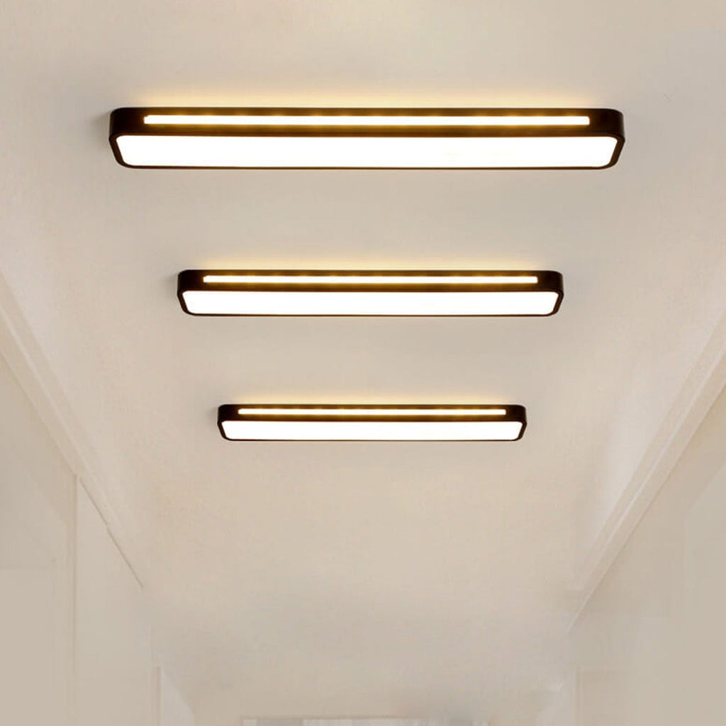 Nordic LED Flush Mount Ceiling Light | Minimalist Long Design | Modern Indoor Lighting | Lologe