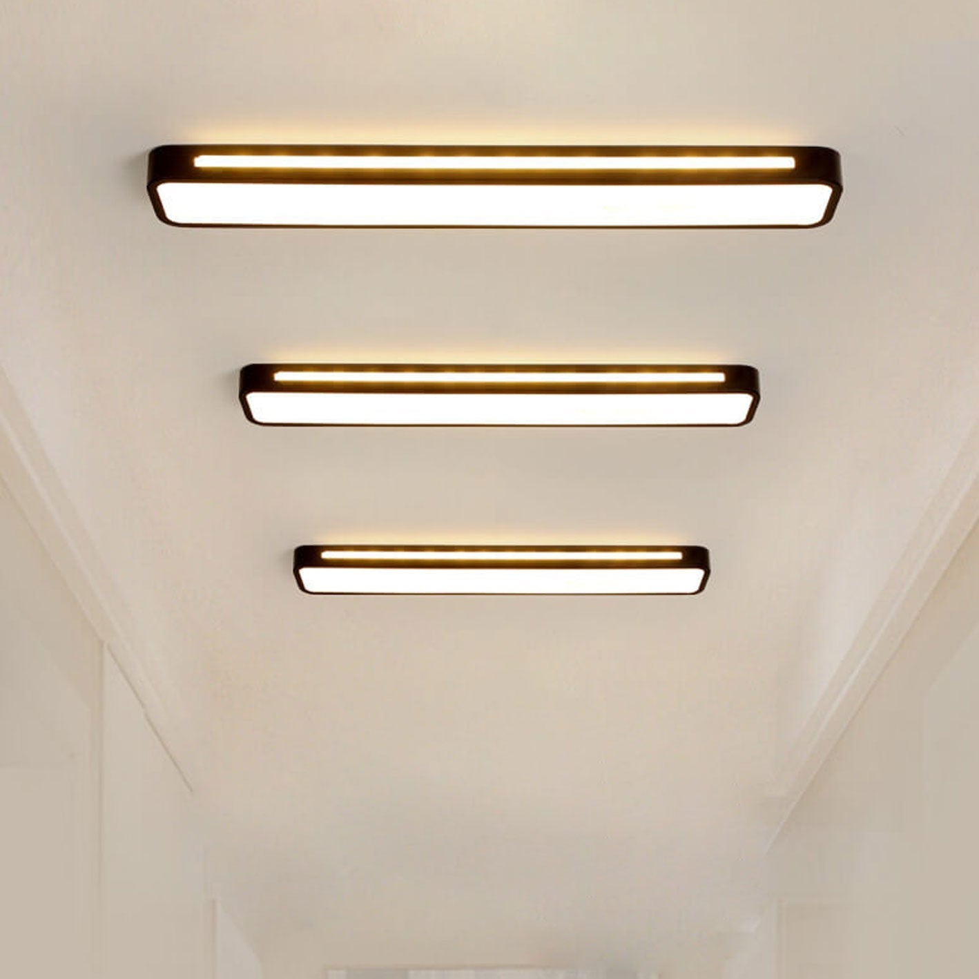 Nordic LED Flush Mount Ceiling Light | Minimalist Long Design | Modern Indoor Lighting | Lologe