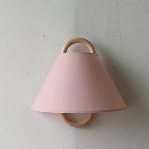 Wood Wall Sconce for Bedroom | Pleated Semi-Circle Shade Modern Lighting | Lologe