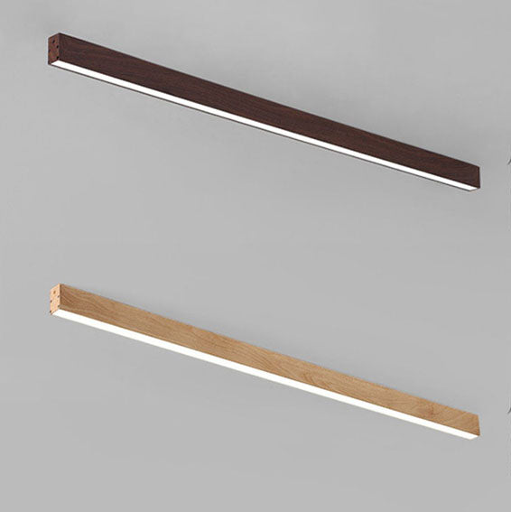 Modern LED Flush Mount Ceiling Light | Wood Grain Aluminium Strips | Minimalist | Lologe