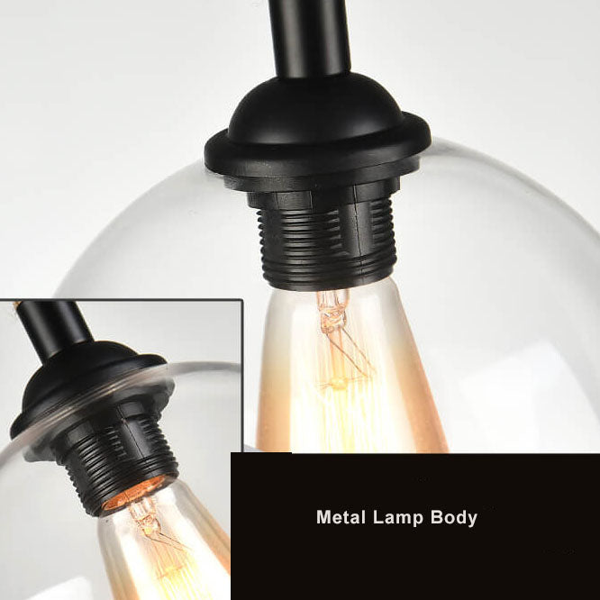 Glass Globe Pendant Light | Rope Hanging Modern Glass Metal | Lologe