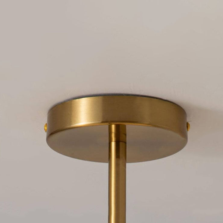 Flush Mount Ceiling Light | Living Room | Glass & Copper | Round 1-Light | Lologe
