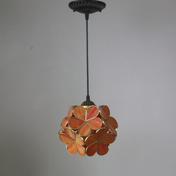 Stained Glass Pendant Light | Dining Room | Tiffany Metal 1-Light | Lologe