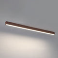 Modern LED Flush Mount Ceiling Light | Wood Grain Aluminium Strips | Minimalist | Lologe