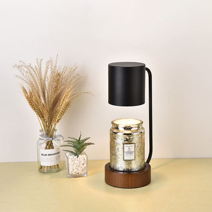 Minimalist Wood Wax Melt Table Lamp | Dimming Timer for Bedroom | Lologe