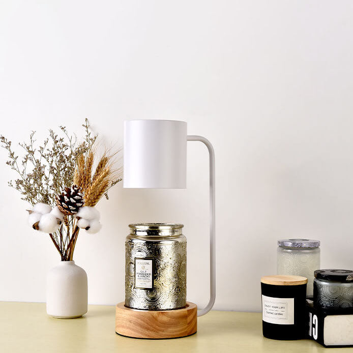 Minimalist Wood Wax Melt Table Lamp | Dimming Timer for Bedroom | Lologe