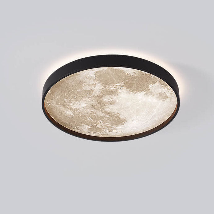 LED Flush Mount Ceiling Light | Bedroom | Moon Design | 3 Colour Modes | Lologe