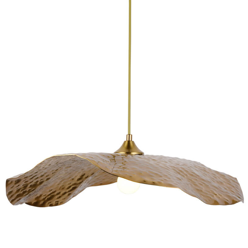 Pendant Light for Dining Room | Golden Bronze Lotus Leaf Design | Lologe