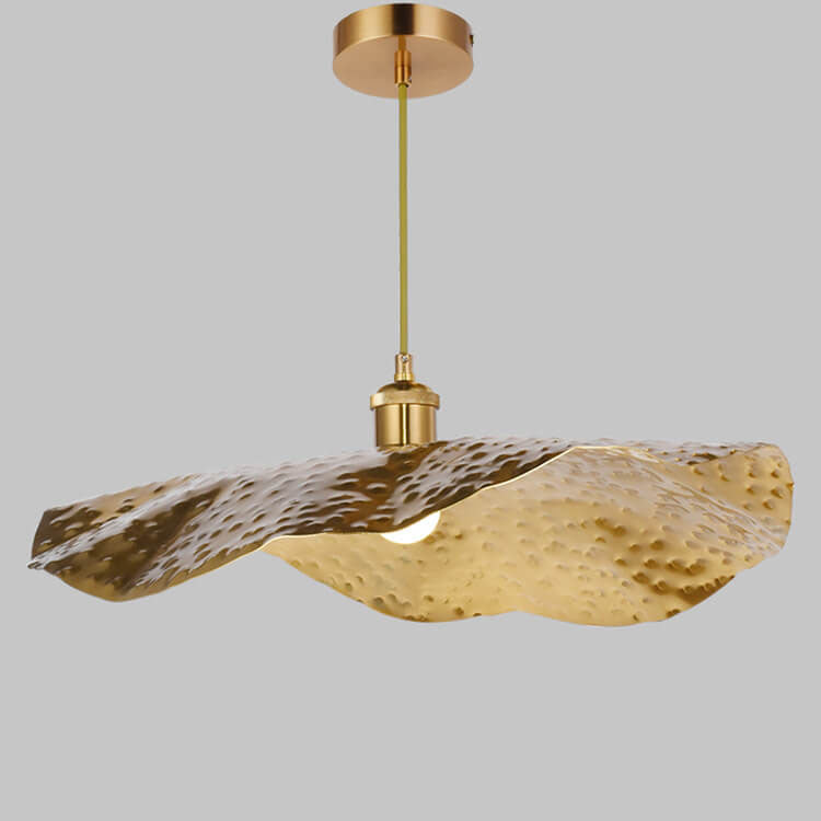 Pendant Light for Dining Room | Golden Bronze Lotus Leaf Design | Lologe