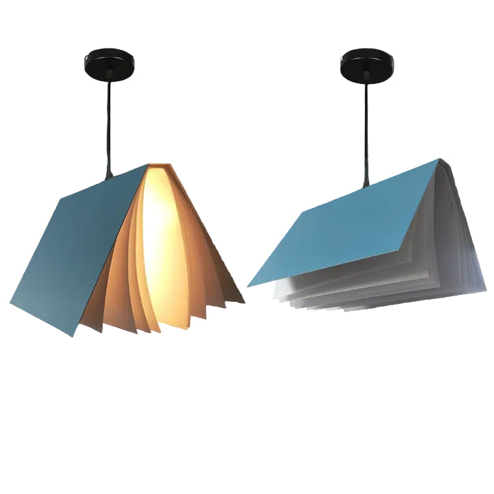 Modern Book Shade Pendant Light | Bedroom PVC Iron Hanging Lamp | Lologe