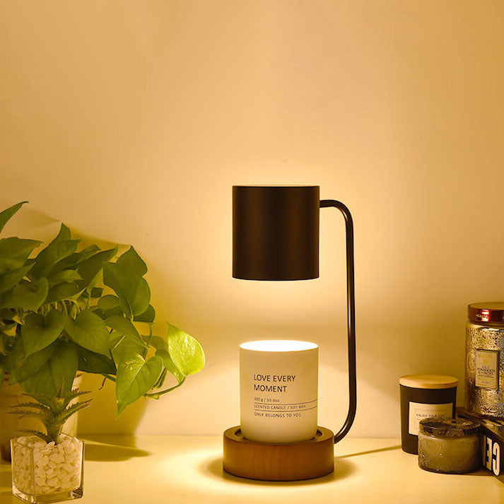 Minimalist Wood Wax Melt Table Lamp | Dimming Timer for Bedroom | Lologe