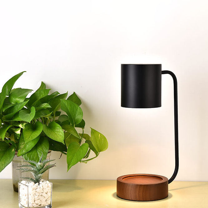 Minimalist Wood Wax Melt Table Lamp | Dimming Timer for Bedroom | Lologe