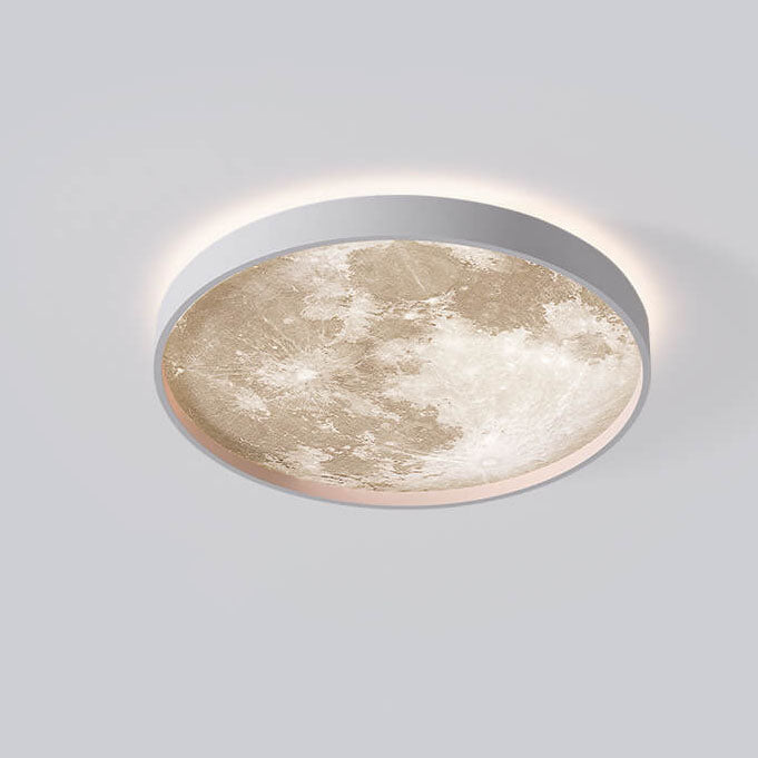 LED Flush Mount Ceiling Light | Bedroom | Moon Design | 3 Colour Modes | Lologe