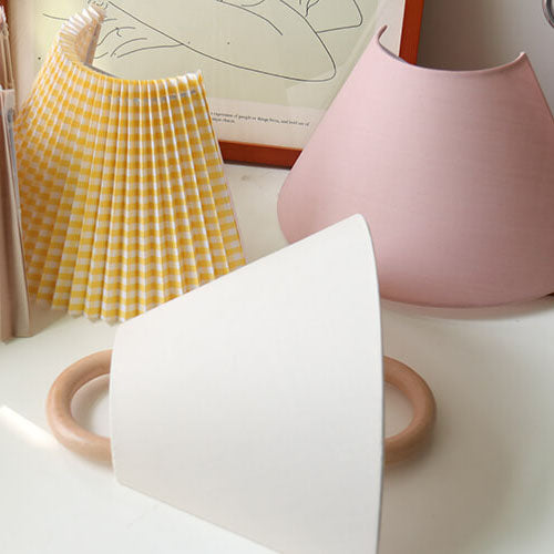 Wood Wall Sconce for Bedroom | Pleated Semi-Circle Shade Modern Lighting | Lologe