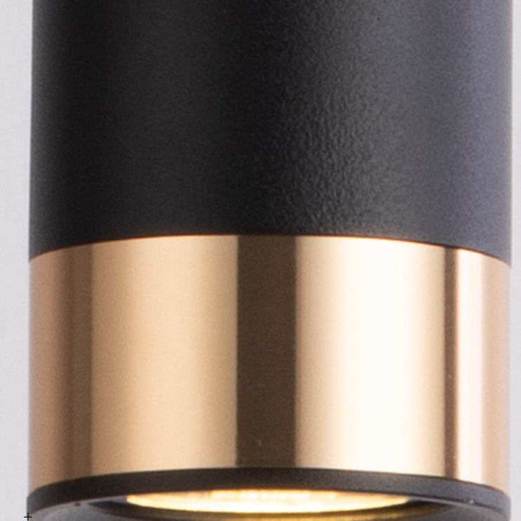 Pendant Light Dining Room | Iron Minimalist Column Design Black Gold Finish | Lologe
