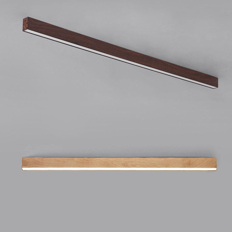 Modern LED Flush Mount Ceiling Light | Wood Grain Aluminium Strips | Minimalist | Lologe