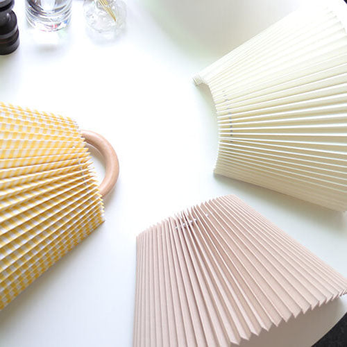 Wood Wall Sconce for Bedroom | Pleated Semi-Circle Shade Modern Lighting | Lologe
