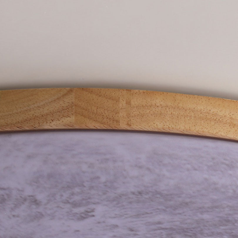 LED Flush Mount Ceiling Light for Bedroom | PVC Wood Grain Nordic Design | Lologe