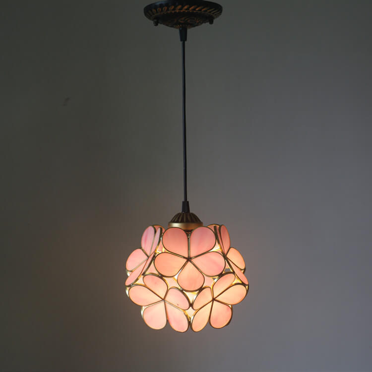 Stained Glass Pendant Light | Dining Room | Tiffany Metal 1-Light | Lologe