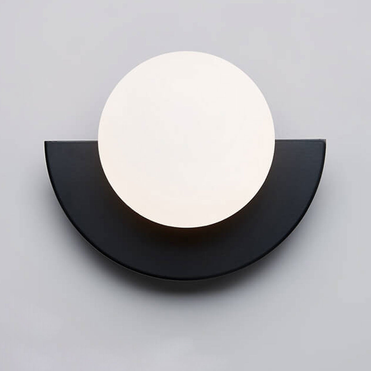 Modern Glass Globe Wall Sconce | Colourful Semi-Circle Design Iron Fixture | Lologe