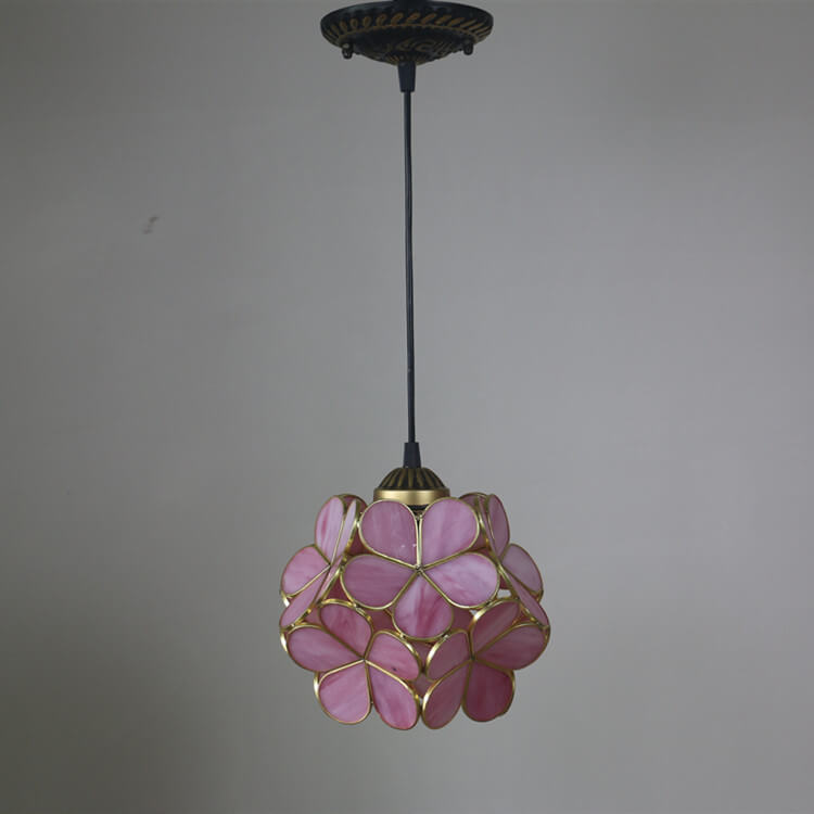 Stained Glass Pendant Light | Dining Room | Tiffany Metal 1-Light | Lologe