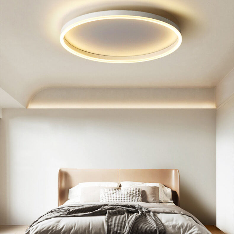 Nordic LED Flush Mount Ceiling Light | Circle Ring | Iron Acrylic | Minimalist Modern | Lologe