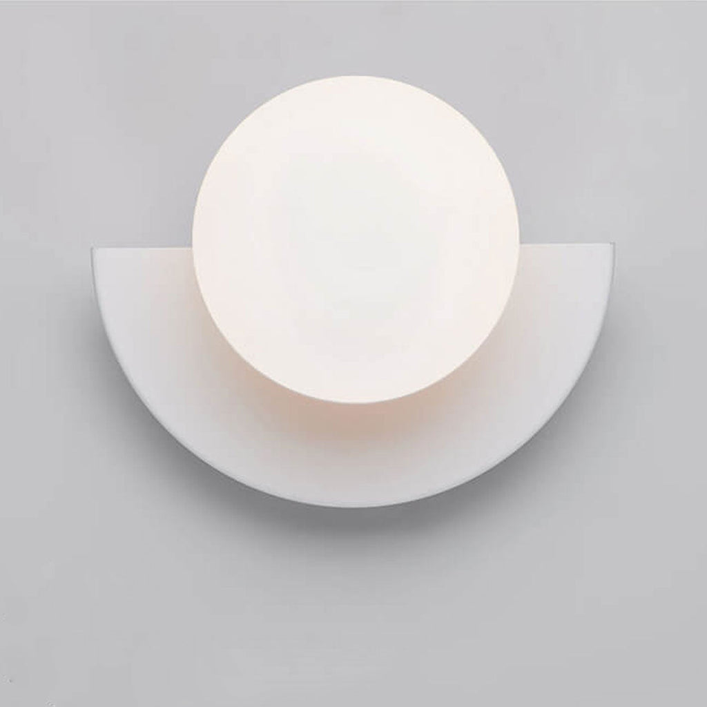 Modern Glass Globe Wall Sconce | Colourful Semi-Circle Design Iron Fixture | Lologe