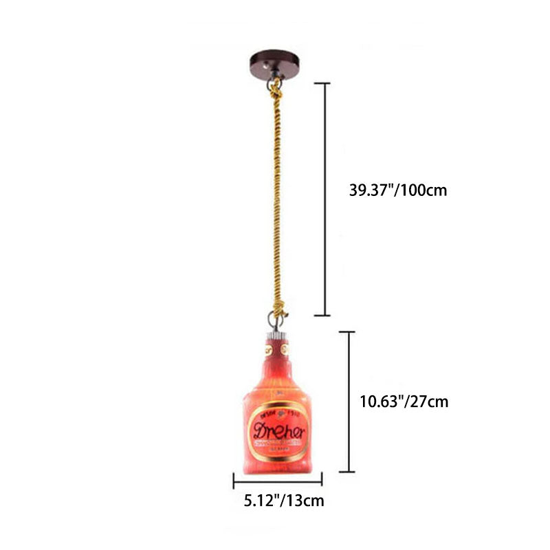 Resin Bottle Pendant Light | Colorful Industrial Ceiling Lighting | Lologe
