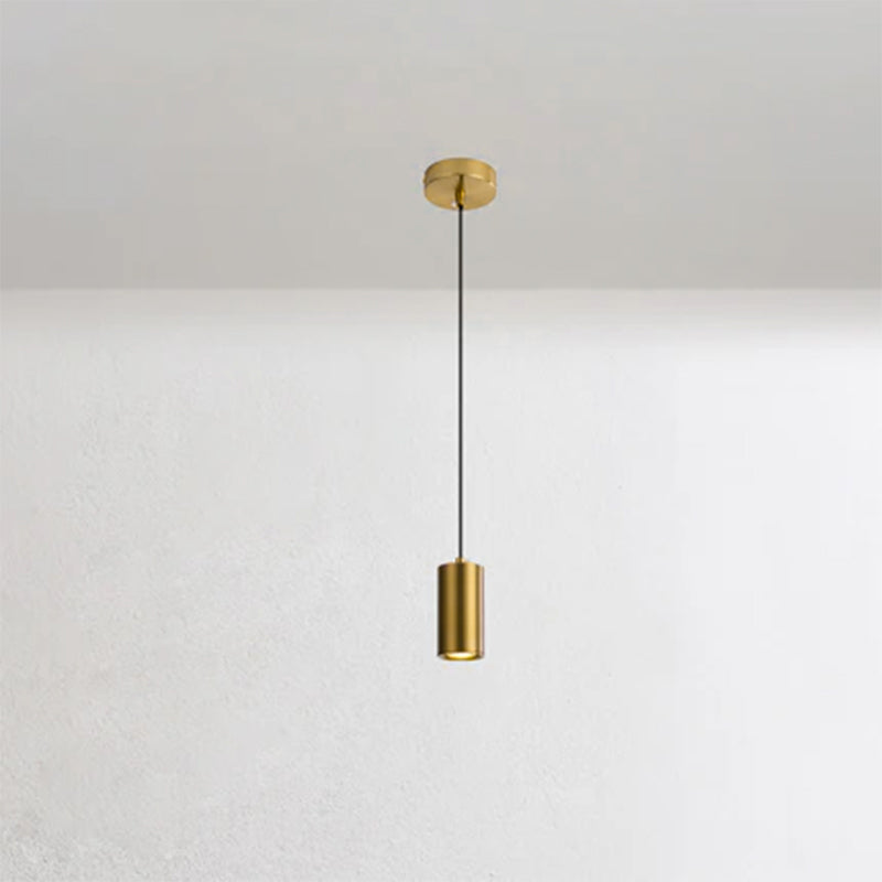 Pendant Light Dining Room | Iron Minimalist Column Design Black Gold Finish | Lologe