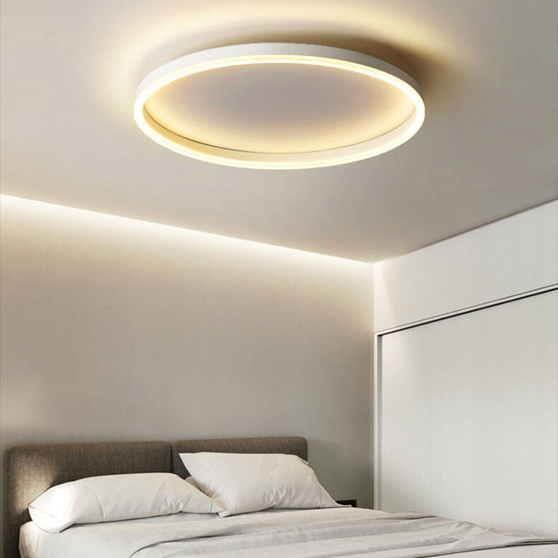 Nordic LED Flush Mount Ceiling Light | Circle Ring | Iron Acrylic | Minimalist Modern | Lologe