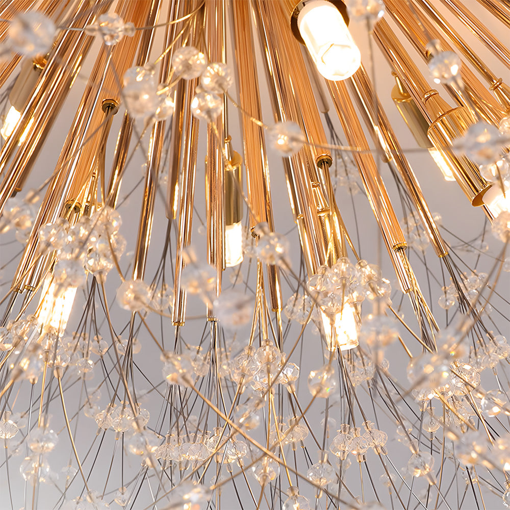 Modern Crystal Dandelion Ceiling Light | Bedroom Living Room | Crystal Shade | Flush Mount | Lologe