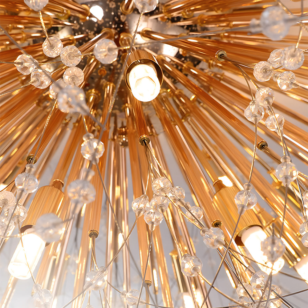 Modern Crystal Dandelion Ceiling Light | Bedroom Living Room | Crystal Shade | Flush Mount | Lologe
