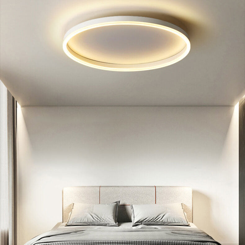 Nordic LED Flush Mount Ceiling Light | Circle Ring | Iron Acrylic | Minimalist Modern | Lologe