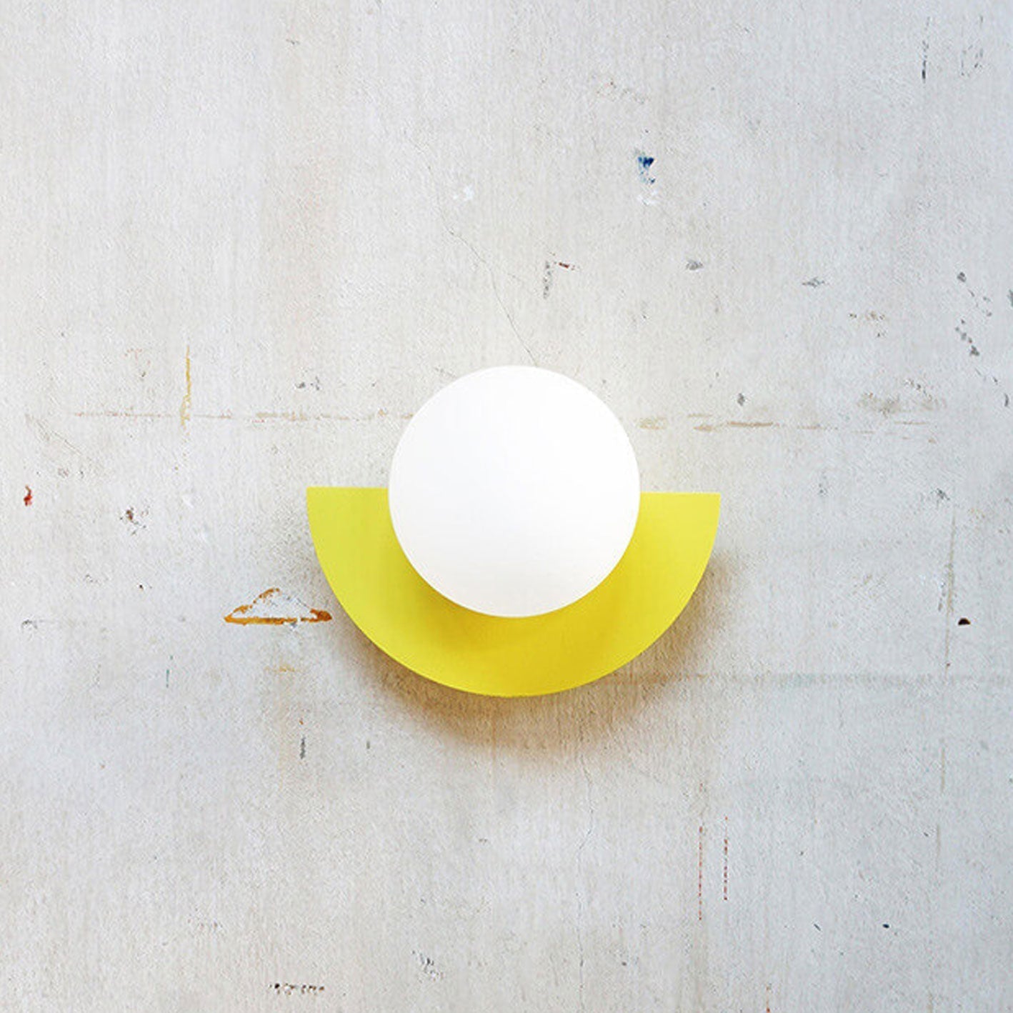 Modern Glass Globe Wall Sconce | Colourful Semi-Circle Design Iron Fixture | Lologe