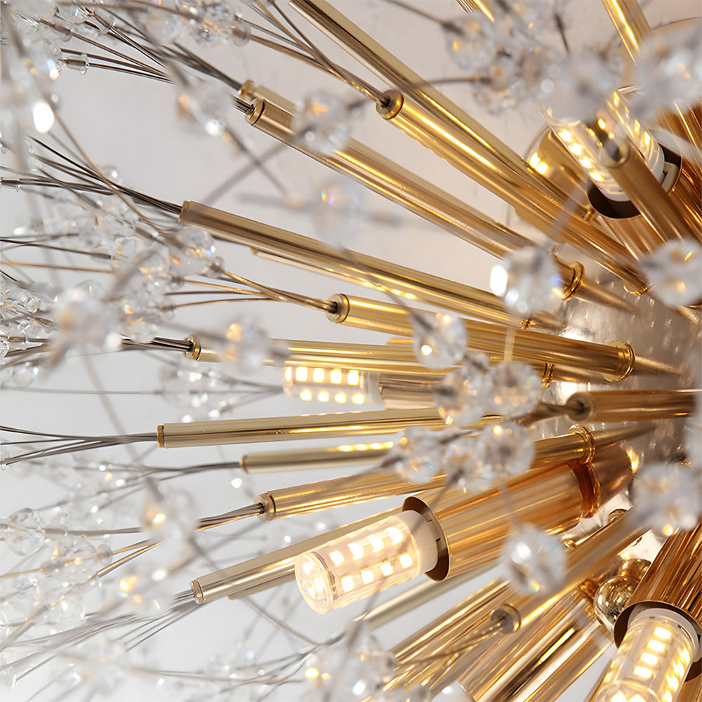 Modern Crystal Dandelion Ceiling Light | Bedroom Living Room | Crystal Shade | Flush Mount | Lologe