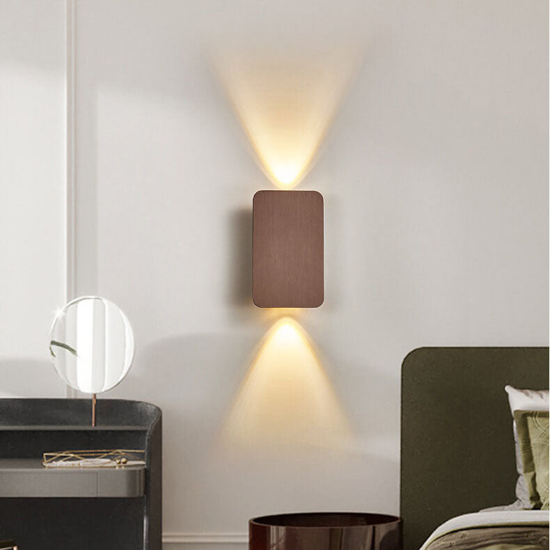 LED Wall Sconce for Hallway | Aluminum Rectangular 2-Light Minimalist Design | Lologe