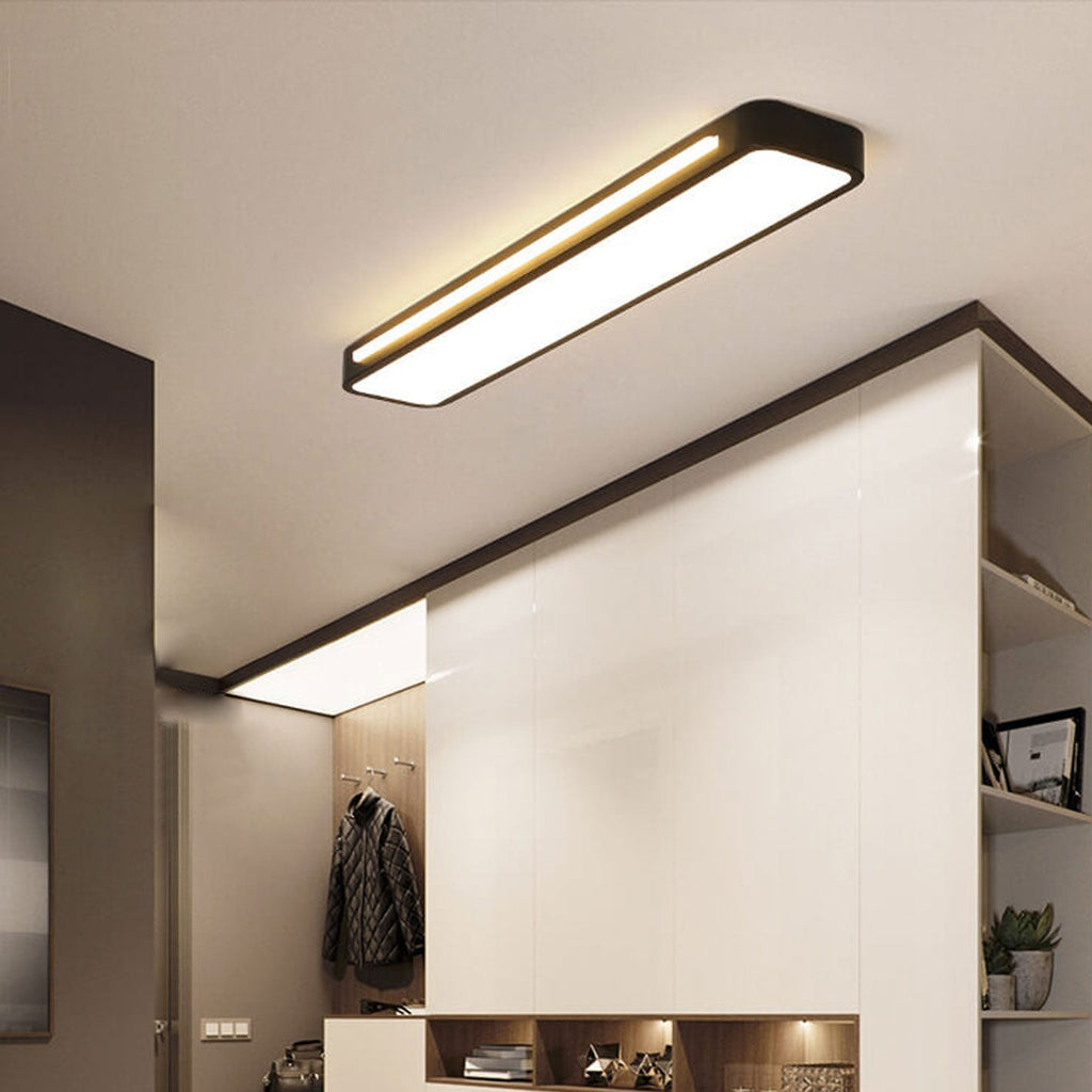 Nordic LED Flush Mount Ceiling Light | Minimalist Long Design | Modern Indoor Lighting | Lologe