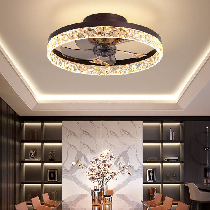 LED Ceiling Fan Light | Modern Ring Design | Semi-Flush Mount | Lologe