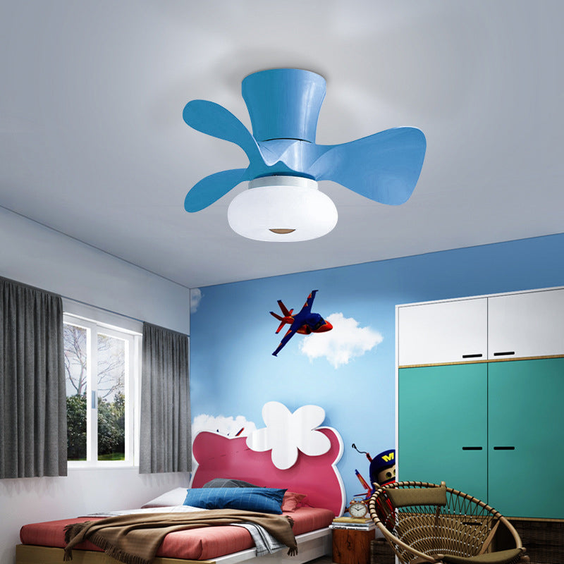 LED Ceiling Fan Light| For Bedroom | ABS |  Nordic Semi-Flush Mount | Lologe