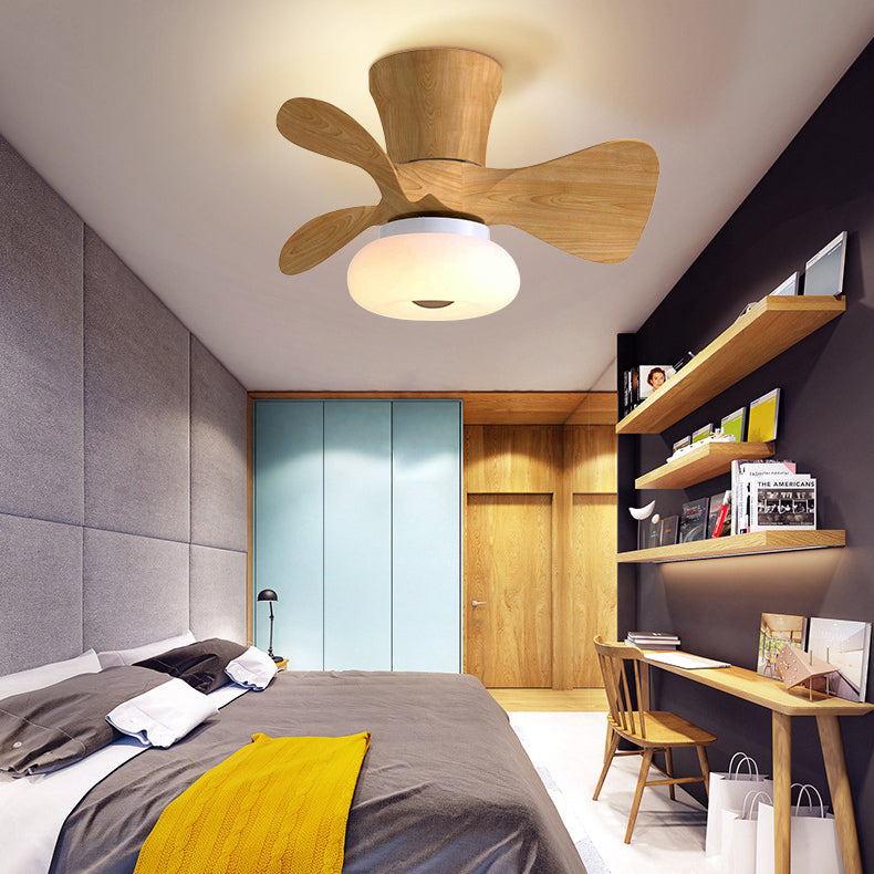 LED Ceiling Fan Light| For Bedroom | ABS |  Nordic Semi-Flush Mount | Lologe