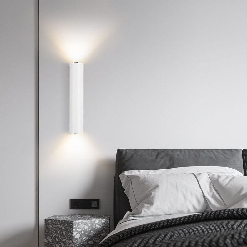 2-Light Wall Sconce for Hallway | Aluminum Cylindrical Modern Lighting | Lologe