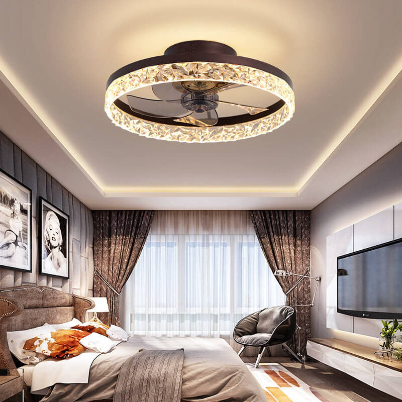 LED Ceiling Fan Light | Modern Ring Design | Semi-Flush Mount | Lologe