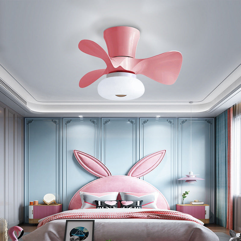 LED Ceiling Fan Light| For Bedroom | ABS |  Nordic Semi-Flush Mount | Lologe