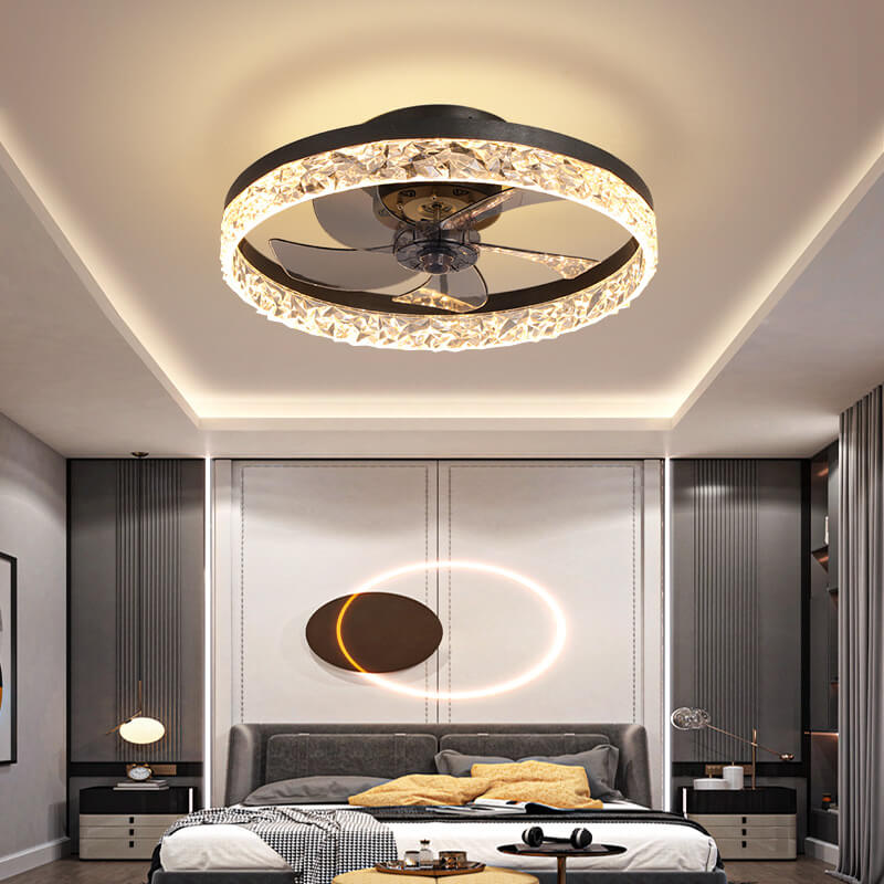 LED Ceiling Fan Light | Modern Ring Design | Semi-Flush Mount | Lologe