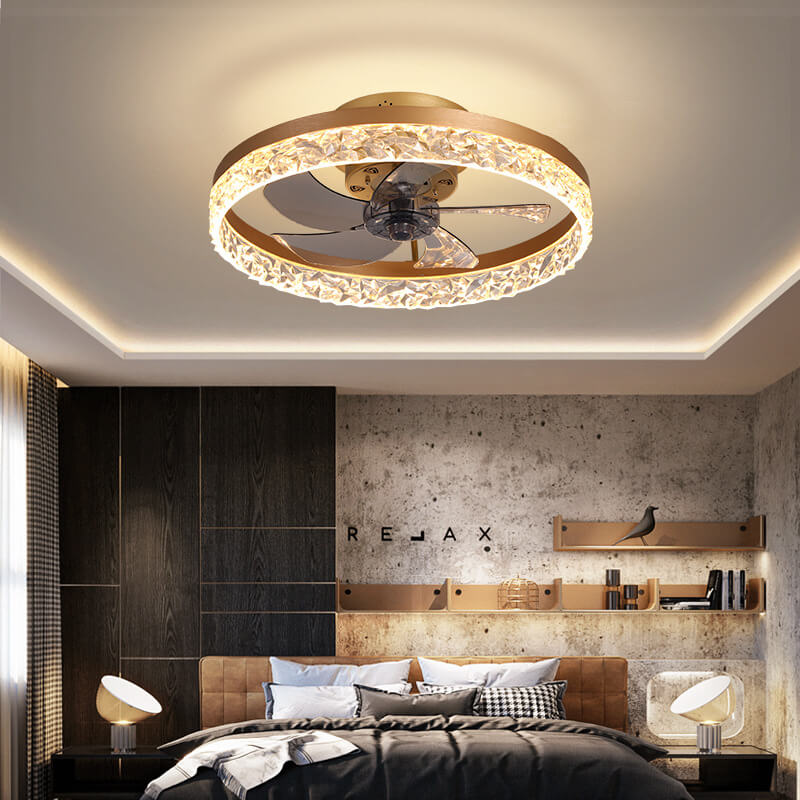 LED Ceiling Fan Light | Modern Ring Design | Semi-Flush Mount | Lologe