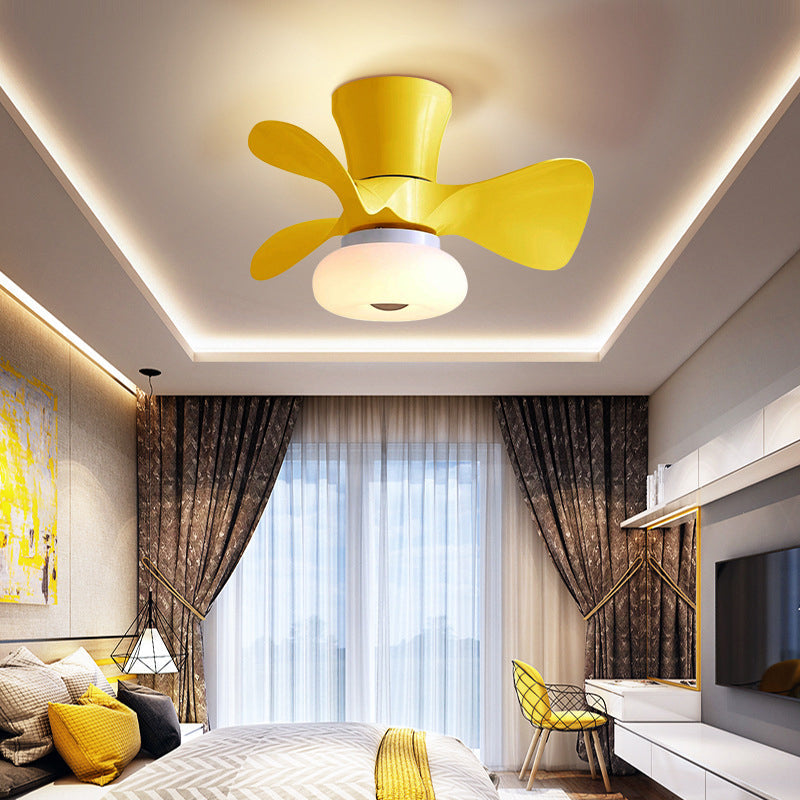 LED Ceiling Fan Light| For Bedroom | ABS |  Nordic Semi-Flush Mount | Lologe